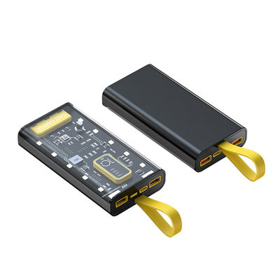 Interfaccia di ingresso TYPE-C Power Bank trasparente 10000mAh alimentazione mobile per iPhone 15 14