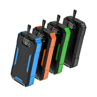 Potenza di uscita 15W Private Mold Wireless Charging Solar Power Bank per iPhone 30000mAh
