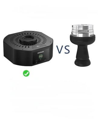 Ciotola nera elettrica di Shisha Hookah con LED regolabile alla temperatura e design unico