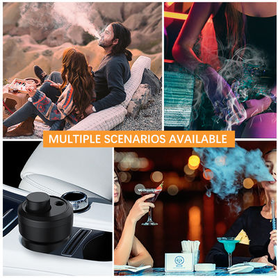 Completato set di Chicha Mini Hookah Funzione di fumo salutare con paglia di vetro nero