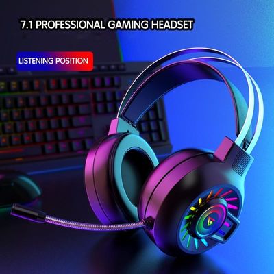 G97 RGB Luminous 7.1 Surround Sound Headset per videogiochi con microfono e controllo del volume