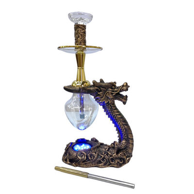 Party Bar Fumare Narghilè Shisha Set con Resina Dragon Design e accessori completi