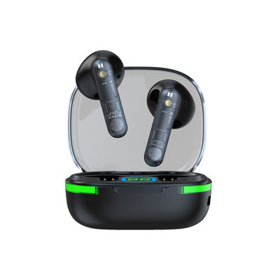 Auricolari TWS impermeabili in stile On-Ear con bassa latenza e schermo LCD trasparente