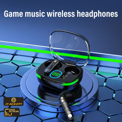Auricolari TWS impermeabili in stile On-Ear con bassa latenza e schermo LCD trasparente