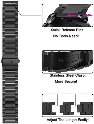 Folded Safety Buckle Metal Watchband per Samsung Watch 5 100% Professional QC Passato