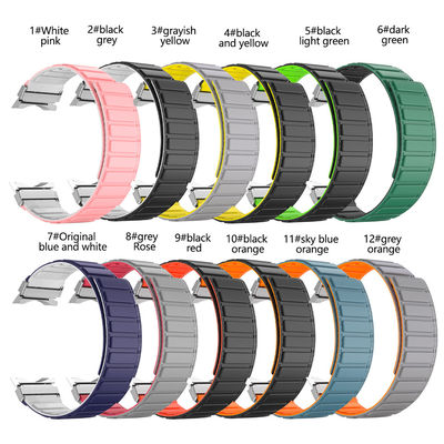 22mm SamSung Watch 4 Magnetic Leather Band Strap con doppio colore rotante e nylon