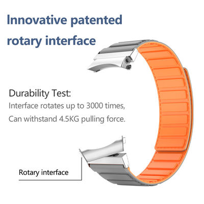 22mm SamSung Watch 4 Magnetic Leather Band Strap con doppio colore rotante e nylon