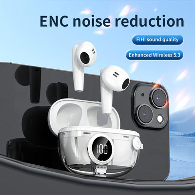 TWS 5.3 auricolari wireless cuffie in orecchio con basso forte Cancellazione del rumore Smart Touch