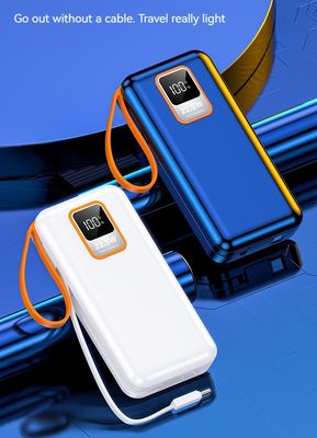 Outdoor 10000mAh TC Port Mini 22.5W Fast Charging Power Bank con cavo e capacità reale