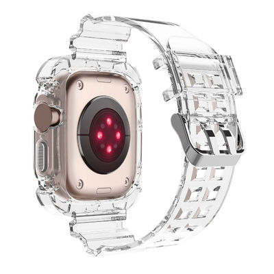 Banda trasparente da muffa privata per l' I Watch 2 3 4 5 6 7 8 9 SE 11 colori Smart Watch Band