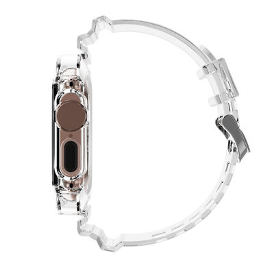 Banda trasparente da muffa privata per l' I Watch 2 3 4 5 6 7 8 9 SE 11 colori Smart Watch Band