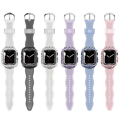 Moderne 6 colori TPU Loop sostituzione Sport Bands per Apple Watch 7 e conveniente