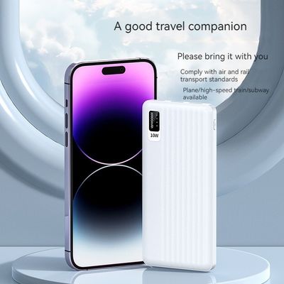 Potenza di uscita 10W Micro USB Input Interface Ultra Slim 10000mah Power Bank per iPhone 15
