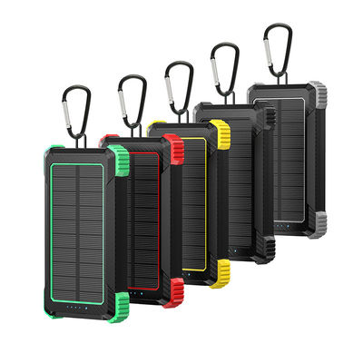 Uscita wireless 5W Solar Power Bank 2.1A Uscita 10000mAh per iPhone 15 Ricarica all'aperto