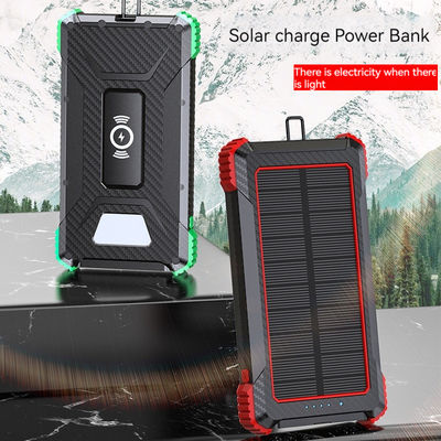 Uscita wireless 5W Solar Power Bank 2.1A Uscita 10000mAh per iPhone 15 Ricarica all'aperto