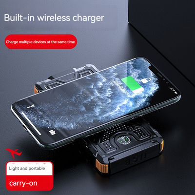 ABS Compass Solar Power Bank 10000mAh per ricarica all'aperto e situazioni di emergenza