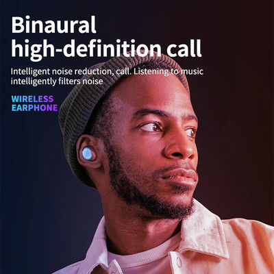 Headset stereo wireless con grande capacità di cancellazione del rumore 30 ore di tempo di riproduzione TWS V5.3