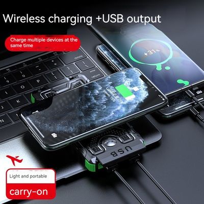 Micro USB Input Interface 10000mAh Power Bank con bussola e alimentazione solare