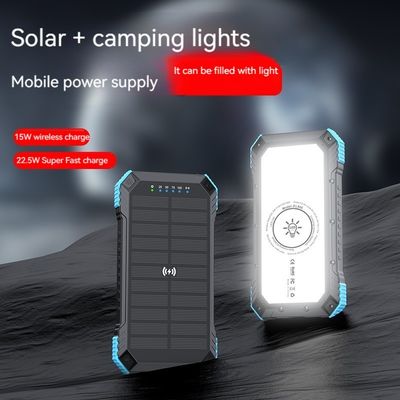 Power Bank esterno per iPhone 15 15W uscita wireless 22,5W ricarica solare e uscita 3A