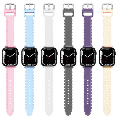 Popolare stile di lusso per Apple Watch 45mm Clear Glitter Lace Diamond Replacement Band