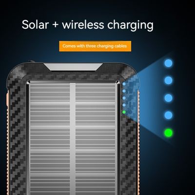 Batteria Li-Polymer Solar Power Bank 10000mAh per iPhone 15 Ricarica wireless e all'aperto