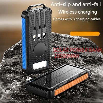 Batteria Li-Polymer Solar Power Bank 10000mAh per iPhone 15 Ricarica wireless e all'aperto