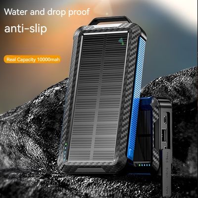 Batteria Li-Polymer Solar Power Bank 10000mAh per iPhone 15 Ricarica wireless e all'aperto