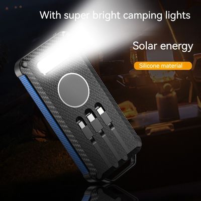 Batteria Li-Polymer Solar Power Bank 10000mAh per iPhone 15 Ricarica wireless e all'aperto