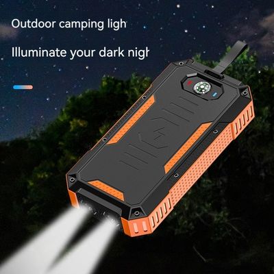 Potenza di uscita 15W Private Mold Wireless Charging Solar Power Bank per iPhone 30000mAh