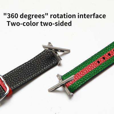 OEM ODM Banda a doppio lato Banda da orologio in pelle per Apple Watch Band 38 40 41 42 44 45mm Strap