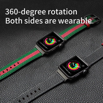 OEM ODM Banda a doppio lato Banda da orologio in pelle per Apple Watch Band 38 40 41 42 44 45mm Strap