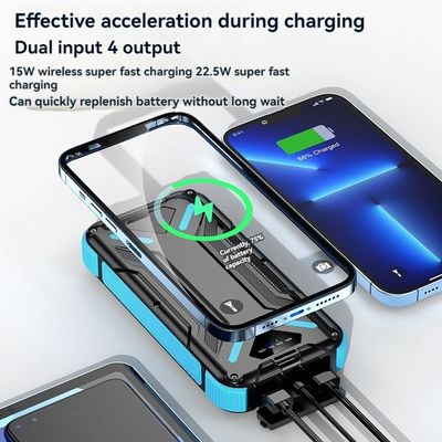 Wireless 15W/USB 22.5W Output Solar Power Bank 20000mAh per cellulari Smartphone