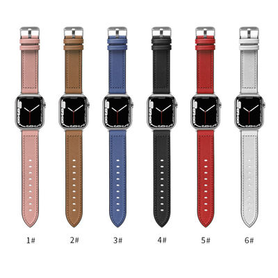 22mm cinturino per iWatch Serie 6 5 4 3 2 1 SE di pelle di silicone lussuoso e durevole