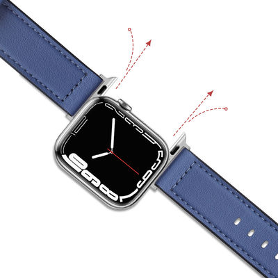 22mm cinturino per iWatch Serie 6 5 4 3 2 1 SE di pelle di silicone lussuoso e durevole