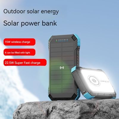 Supporto di ricarica rapida 3A uscita 22.5W Banca di energia solare per smartphone 20000mAh