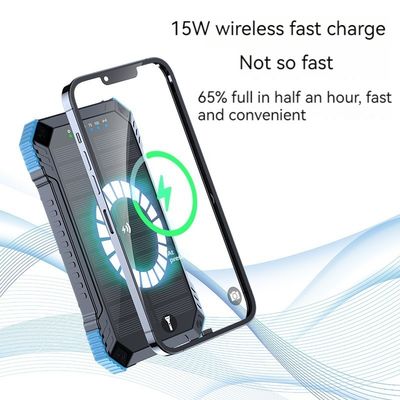 Supporto di ricarica rapida 3A uscita 22.5W Banca di energia solare per smartphone 20000mAh
