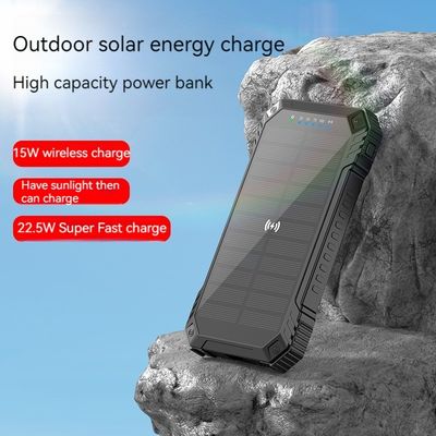 Supporto di ricarica rapida 3A uscita 22.5W Banca di energia solare per smartphone 20000mAh