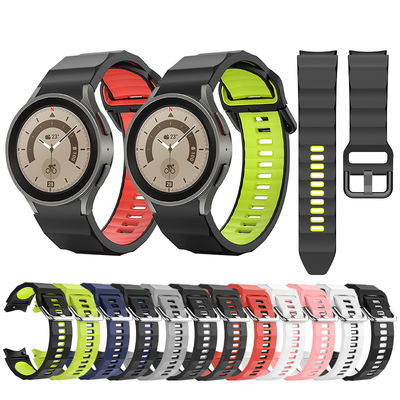 Banda d'orologio in silicone a doppio colore personalizzata per Samsung Galaxy Watch 5 Pro