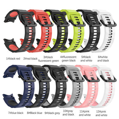 Banda d'orologio in silicone a doppio colore personalizzata per Samsung Galaxy Watch 5 Pro