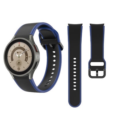 Samsung Galaxy Watch 5 40mm 44mm Strappo di silicone con doppia faccia Design Band Larghezza 20mm