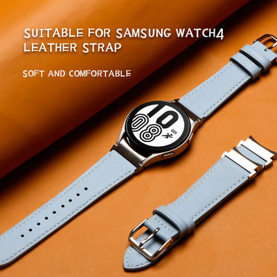Nastro di orologio in pelle da 20 mm per Samsung Galaxy Watch 4 Quick Release