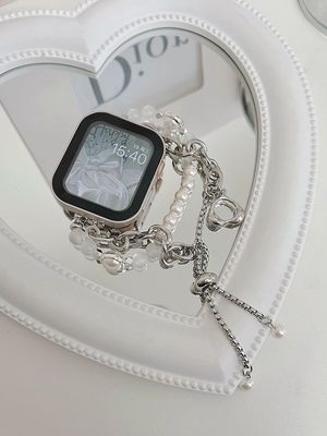 Banda di gioielli in acciaio inossidabile per Apple Watch Serie 38mm 8 7 6 5 4 3 2 Smart Watch