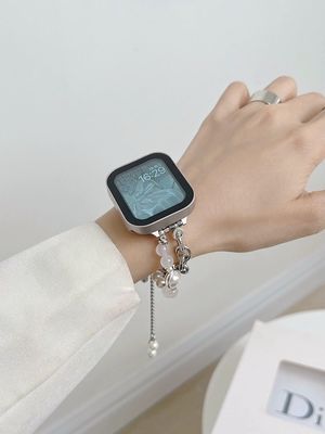 Banda di gioielli in acciaio inossidabile per Apple Watch Serie 38mm 8 7 6 5 4 3 2 Smart Watch